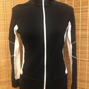 Ladies’ black and white Pro Spirit Athletic gear size S zip-up jacket